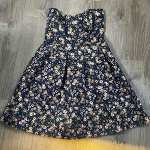 floral mini dress/ corset dress